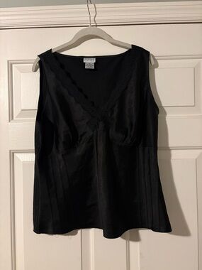Vintage George Black Stretch Sleeveless Top